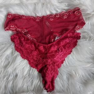 VS Sexy Little Things Hot Pink Panty Bundle M